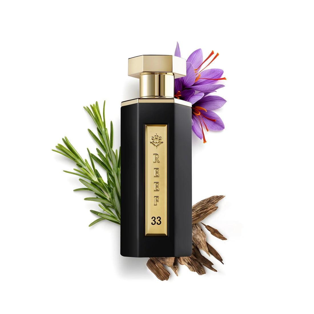 REEF 33 EDP 100ml Classic Perfume - Elegant Black Bottle with Gold Accents for Men and Women