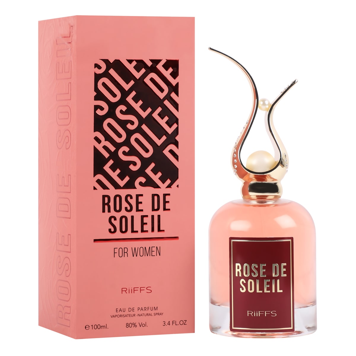 Riiffs Rose De Soleil Eau De Parfum for Women, 100ml (3.4 Fl. Oz)