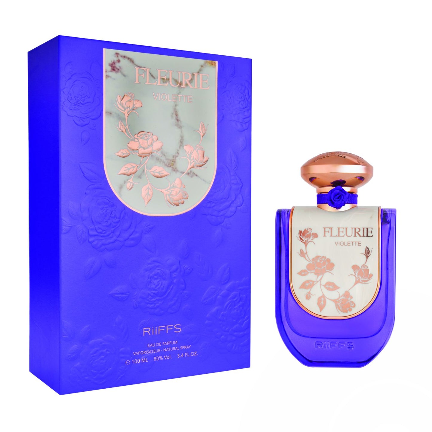 Riiffs Fleurie Violette Women Eau De Parfum 100ml - Elegant Floral & Gourmand Fragrance with White Flowers Rose & Vanilla Bean