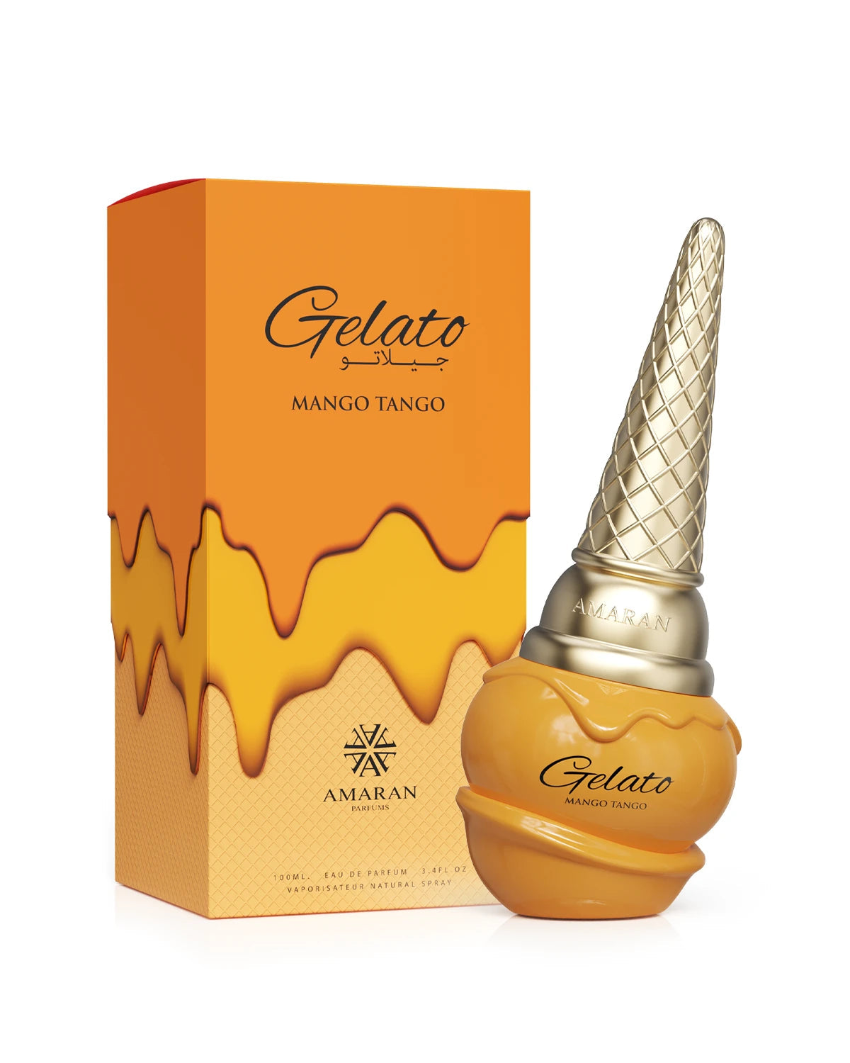 Amaran Gelato Mango Tango Eau de Parfum Unisex 100ml  Sweet Tropical Fruity Gourmand Scent with Coconut & Jasmine Notes