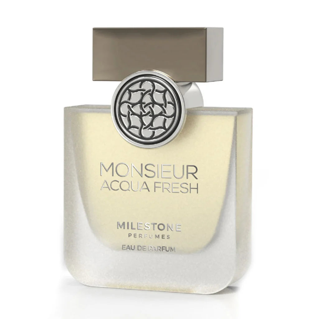 Milestone Monsieur Acqua Fresh Eau De Parfum 100ml for Men Premium Fragrance with Fresh Notes
