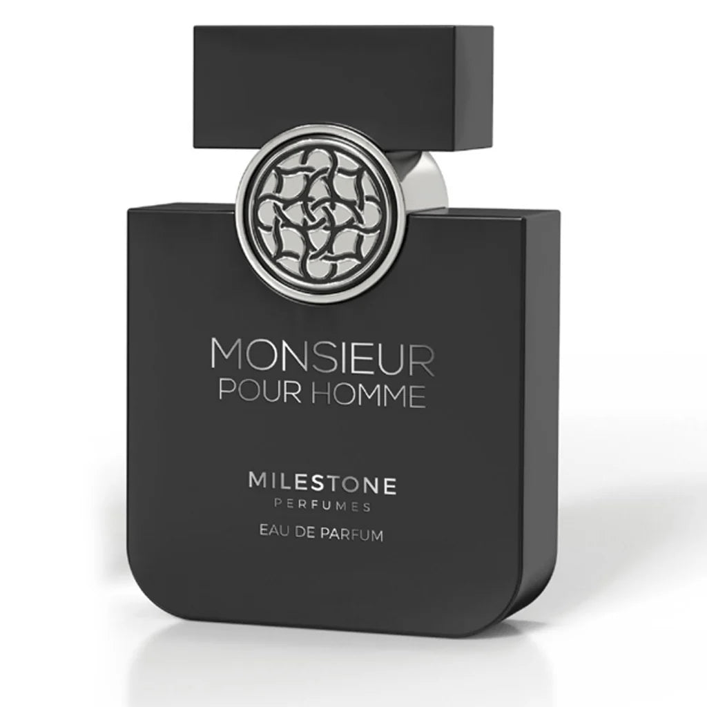 Milestone Perfumes Monsieur Pour Homme Eau De Parfum 100ml for Men | Refined & Sophisticated Fragrance with Grapefruit & Bergamot Notes
