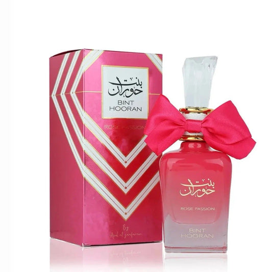 Bint Hooran Rose Passion Perfume 100ml EDP Ard Al Zaafaran for Women Fragrance with Elegant Pink Bow Design